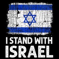 I Stand With Israel USA Israeli Flag Jewish  Drawstring Bag