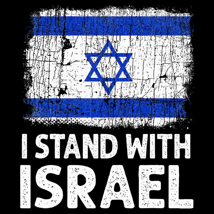 I Stand With Israel USA Israeli Flag Jewish  Drawstring Bag