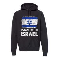 I Stand With Israel USA Israeli Flag Jewish  Premium Hoodie