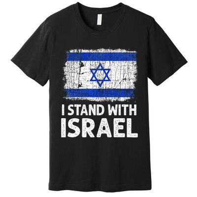 I Stand With Israel USA Israeli Flag Jewish  Premium T-Shirt