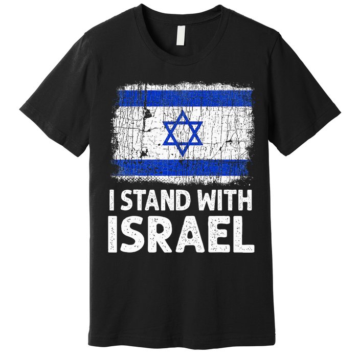 I Stand With Israel USA Israeli Flag Jewish  Premium T-Shirt