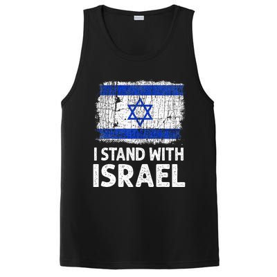 I Stand With Israel USA Israeli Flag Jewish  PosiCharge Competitor Tank