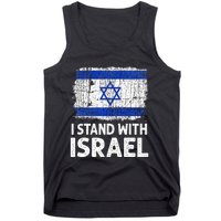 I Stand With Israel USA Israeli Flag Jewish  Tank Top