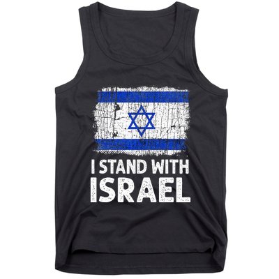 I Stand With Israel USA Israeli Flag Jewish  Tank Top