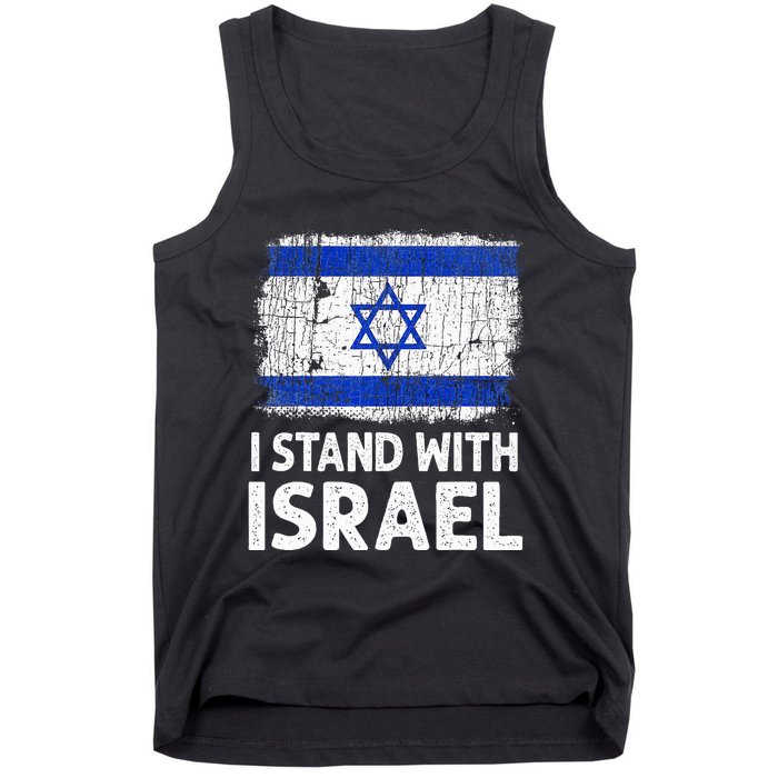 I Stand With Israel USA Israeli Flag Jewish  Tank Top