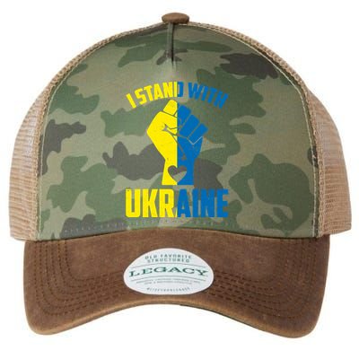I Stand With Ukriane Protest Fist Support Ukaine Legacy Tie Dye Trucker Hat