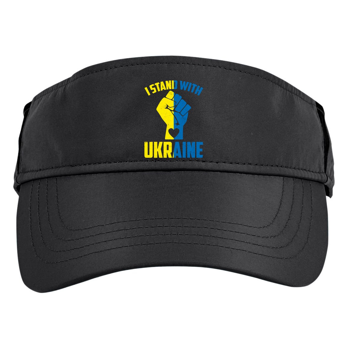 I Stand With Ukriane Protest Fist Support Ukaine Adult Drive Performance Visor