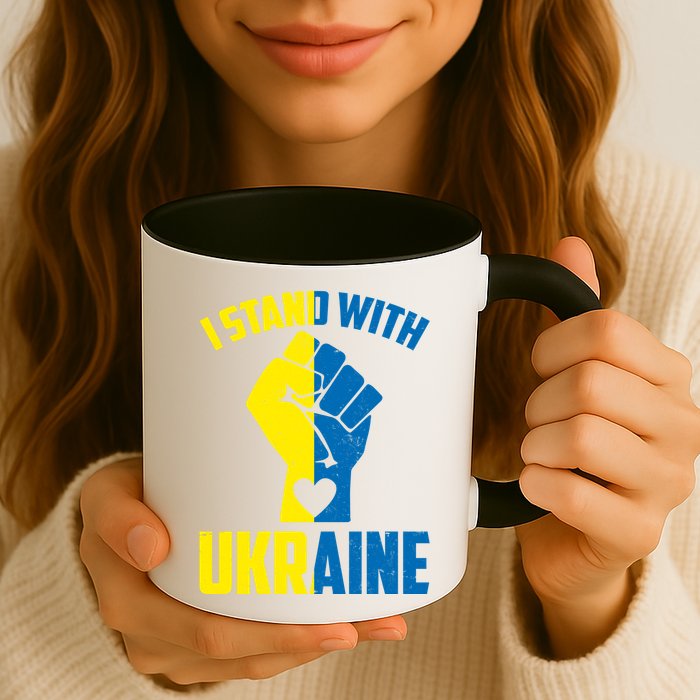 I Stand With Ukriane Protest Fist Support Ukaine Mug