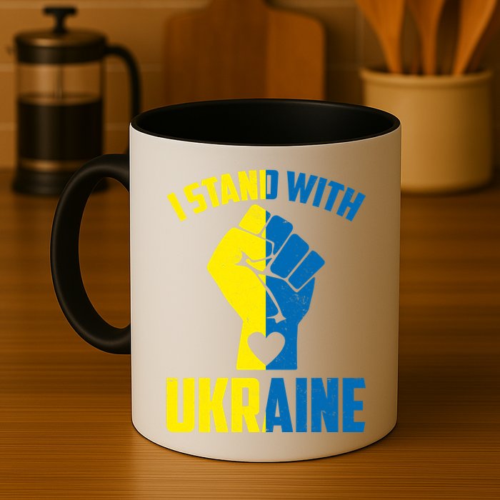 I Stand With Ukriane Protest Fist Support Ukaine Mug