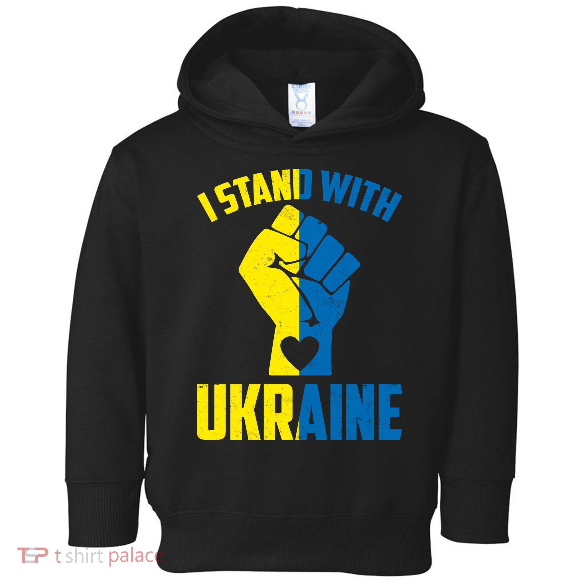 I Stand With Ukriane Protest Fist Support Ukaine Toddler Hoodie