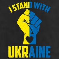 I Stand With Ukriane Protest Fist Support Ukaine Golf Towel