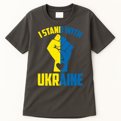 I Stand With Ukriane Protest Fist Support Ukaine Tall T-Shirt