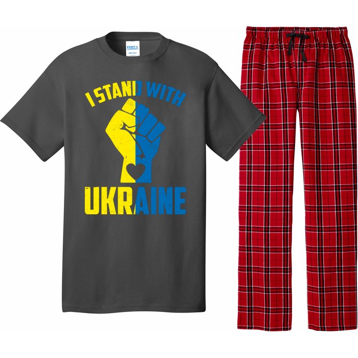 I Stand With Ukriane Protest Fist Support Ukaine Pajama Set