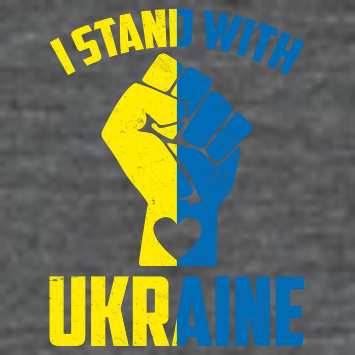 I Stand With Ukriane Protest Fist Support Ukaine Flat Bill Trucker Hat