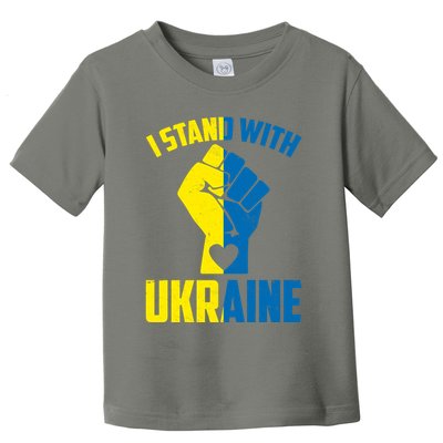 I Stand With Ukriane Protest Fist Support Ukaine Toddler T-Shirt