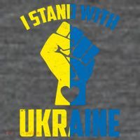 I Stand With Ukriane Protest Fist Support Ukaine Short Acrylic Beanie