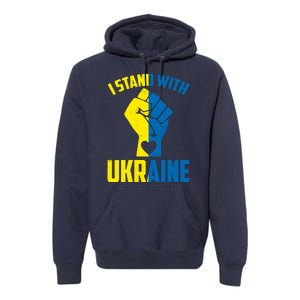 I Stand With Ukriane Protest Fist Support Ukaine Premium Hoodie