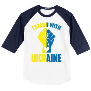 I Stand With Ukriane Protest Fist Support Ukaine Baseball Sleeve Shirt