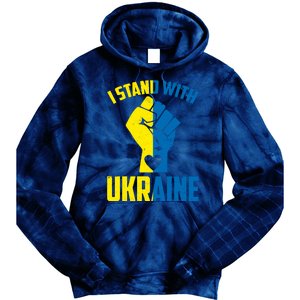 I Stand With Ukriane Protest Fist Support Ukaine Tie Dye Hoodie