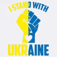 I Stand With Ukriane Protest Fist Support Ukaine Garment-Dyed Sweatshirt