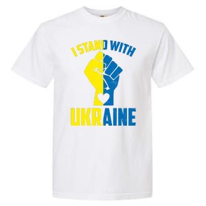 I Stand With Ukriane Protest Fist Support Ukaine Garment-Dyed Heavyweight T-Shirt