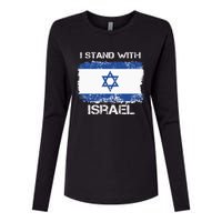 I Stand With Israel Support Israel Love Israeli Brotherhood Womens Cotton Relaxed Long Sleeve T-Shirt