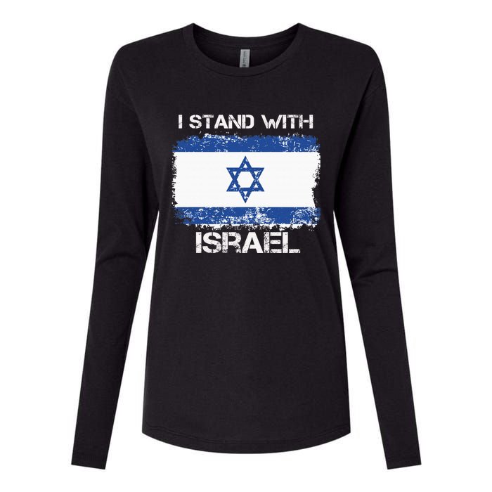 I Stand With Israel Support Israel Love Israeli Brotherhood Womens Cotton Relaxed Long Sleeve T-Shirt