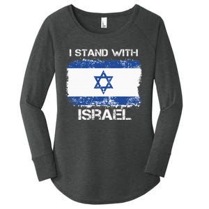 I Stand With Israel Support Israel Love Israeli Brotherhood Women's Perfect Tri Tunic Long Sleeve Shirt