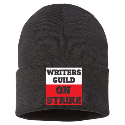 I Stand With Writers Guild Of America Sustainable Knit Beanie