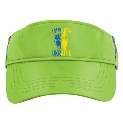 I Stand With Ukraine Flag Power Support Ukraine Gift Adult Drive Performance Visor