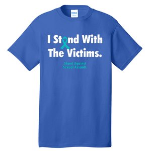 I Stand With The Victims Sexual Assault Awareness Gift Tall T-Shirt