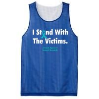 I Stand With The Victims Sexual Assault Awareness Gift Mesh Reversible Basketball Jersey Tank