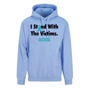 I Stand With The Victims Sexual Assault Awareness Gift Unisex Surf Hoodie