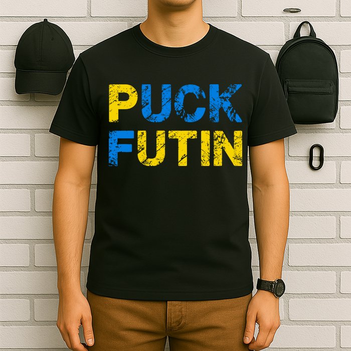 I Stand With Ukraine Puck Futin Support T-Shirt