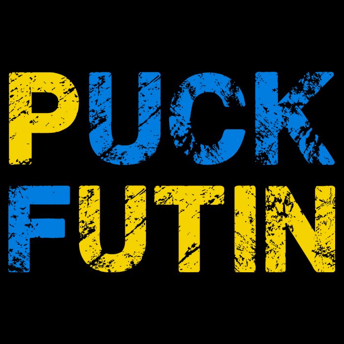 I Stand With Ukraine Puck Futin Support Button