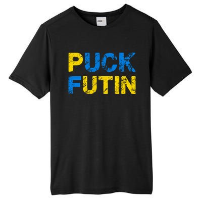 I Stand With Ukraine Puck Futin Support Tall Fusion ChromaSoft Performance T-Shirt