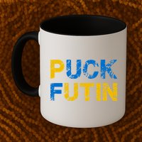 I Stand With Ukraine Puck Futin Support Mug