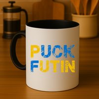 I Stand With Ukraine Puck Futin Support Mug