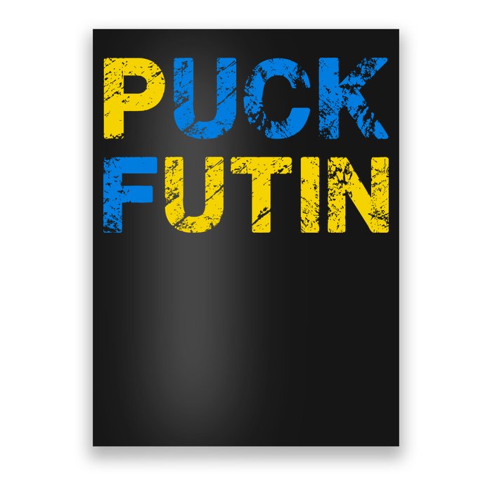 I Stand With Ukraine Puck Futin Support Poster