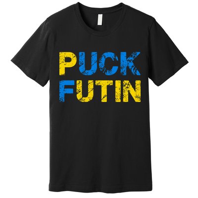 I Stand With Ukraine Puck Futin Support Premium T-Shirt