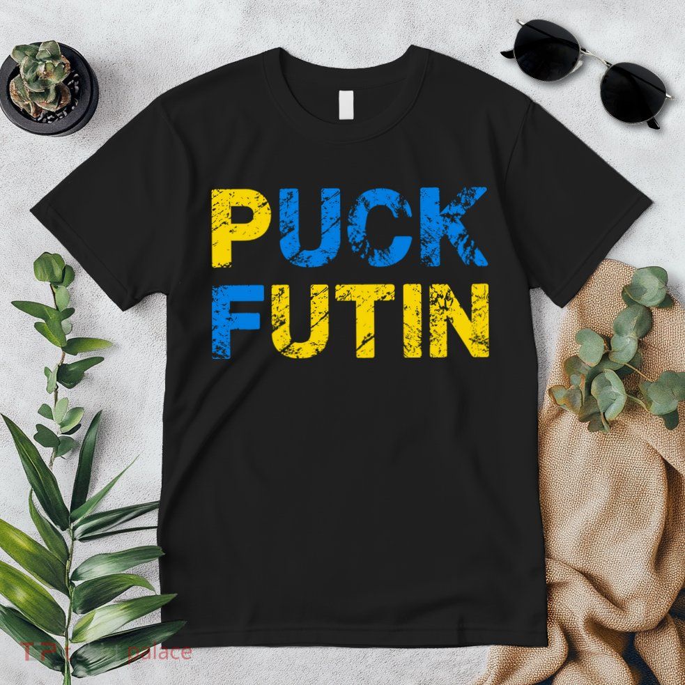 I Stand With Ukraine Puck Futin Support Premium T-Shirt