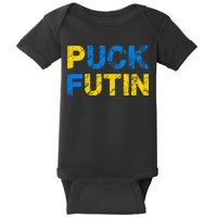 I Stand With Ukraine Puck Futin Support Baby Bodysuit