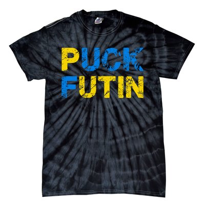 I Stand With Ukraine Puck Futin Support Tie-Dye T-Shirt