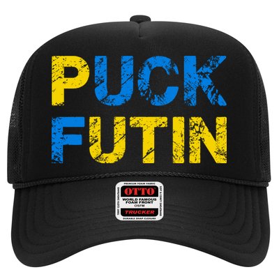 I Stand With Ukraine Puck Futin Support Trucker Hat
