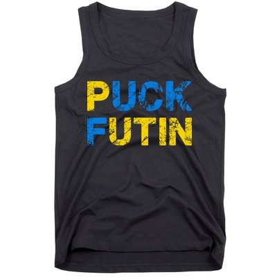 I Stand With Ukraine Puck Futin Support Tank Top