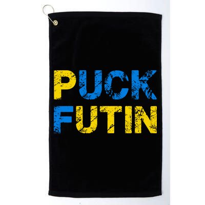 I Stand With Ukraine Puck Futin Support Golf Towel