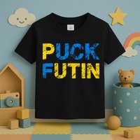 I Stand With Ukraine Puck Futin Support Toddler T-Shirt