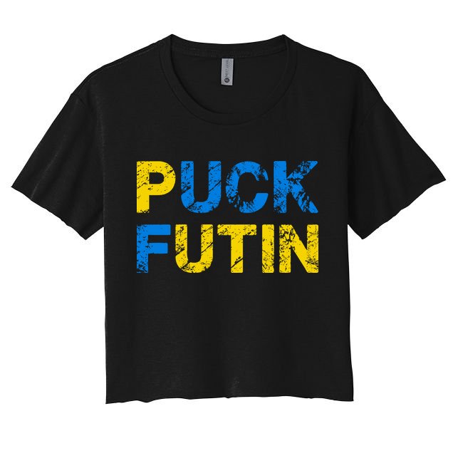 I Stand With Ukraine Puck Futin Support Crop Top