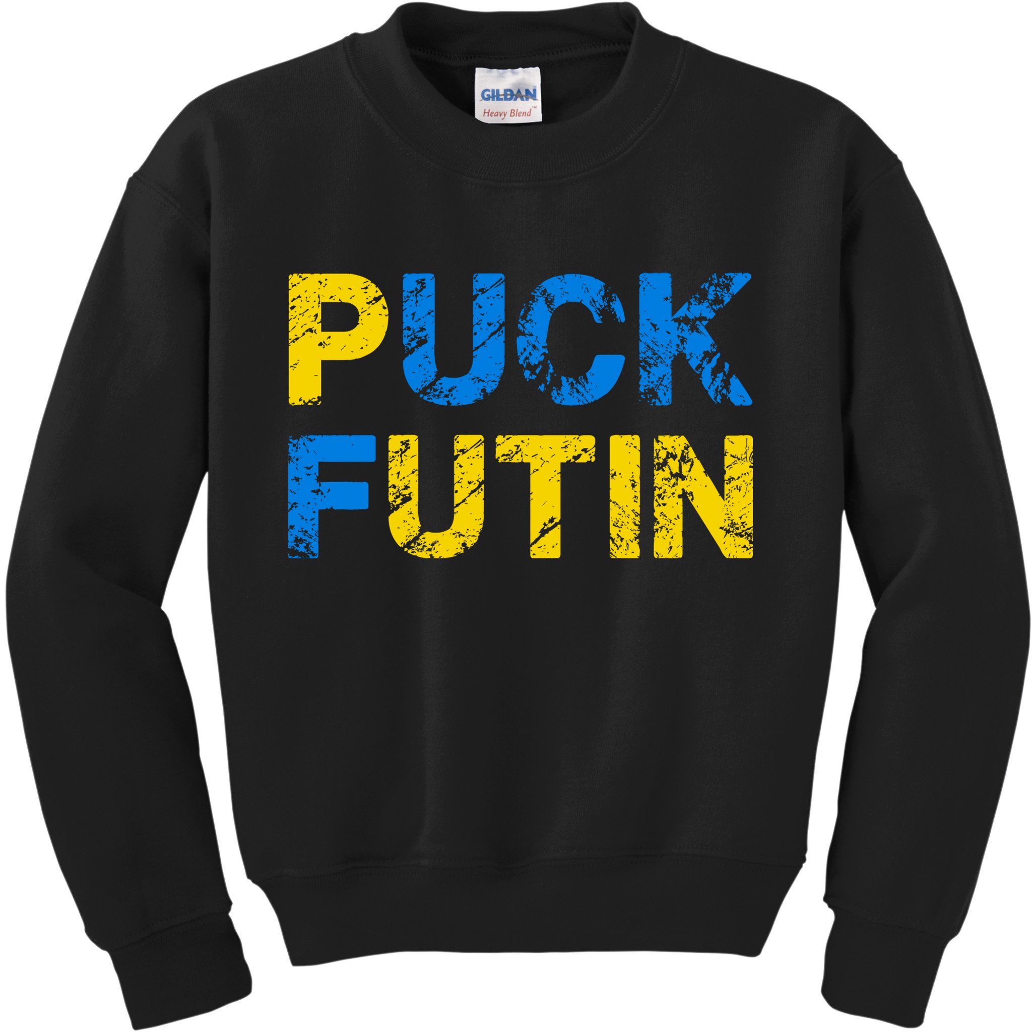 I Stand With Ukraine Puck Futin Support Kids Sweatshirt