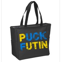 I Stand With Ukraine Puck Futin Support Zip Tote Bag